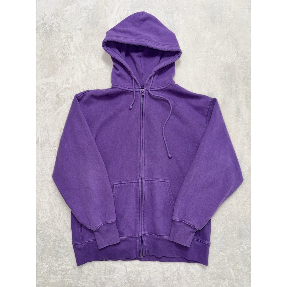TNA Cozy Fleece Boyfriend Women's Full Zip Hoodie Sweatshirt Purple Sz Small